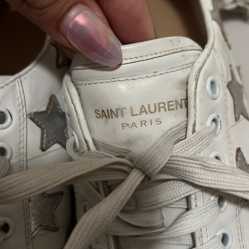 Authentic Saint Laurent Paris platform court classic sneakers size 39 white - Picture 2 of 6